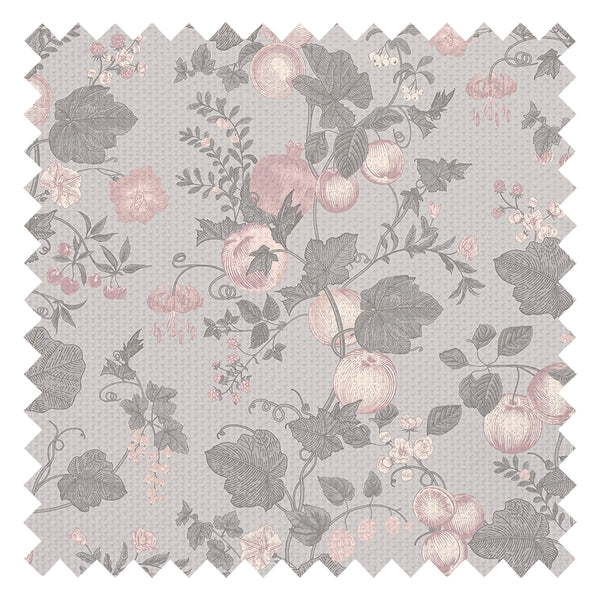 Forgotten Fruit Fabric in Violet Grey and Vintage Rose