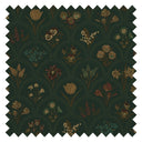 Flowers for Victoria Fabric in Rural Tones on Pine Green