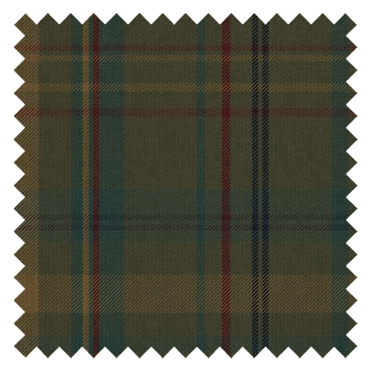 Heritage Tartan Fabric in Gentleman Green and Mustard