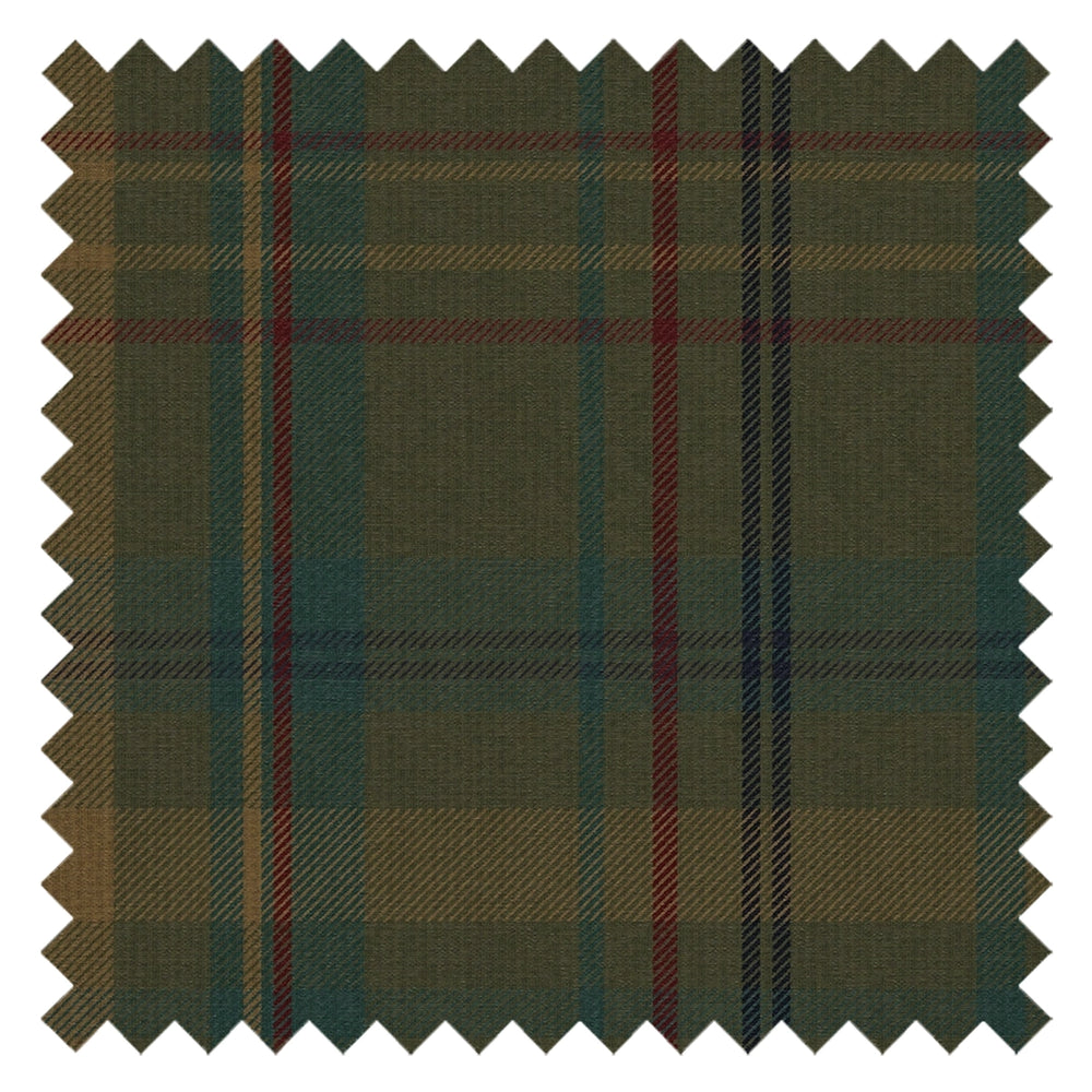 Heritage Tartan Fabric in Gentleman Green and Mustard