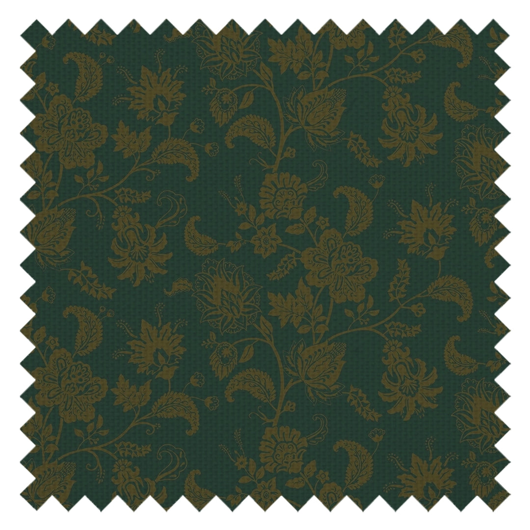 Balmoral Baroque Fabric in Gentleman Green and Pine Green