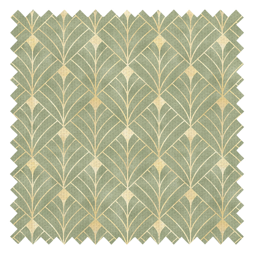 Gatsby Fabric in Olive and Vintage Gold