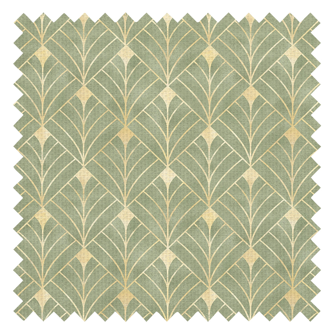 Gatsby Fabric in Olive and Vintage Gold