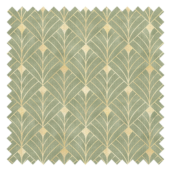 Gatsby Fabric in Olive and Vintage Gold