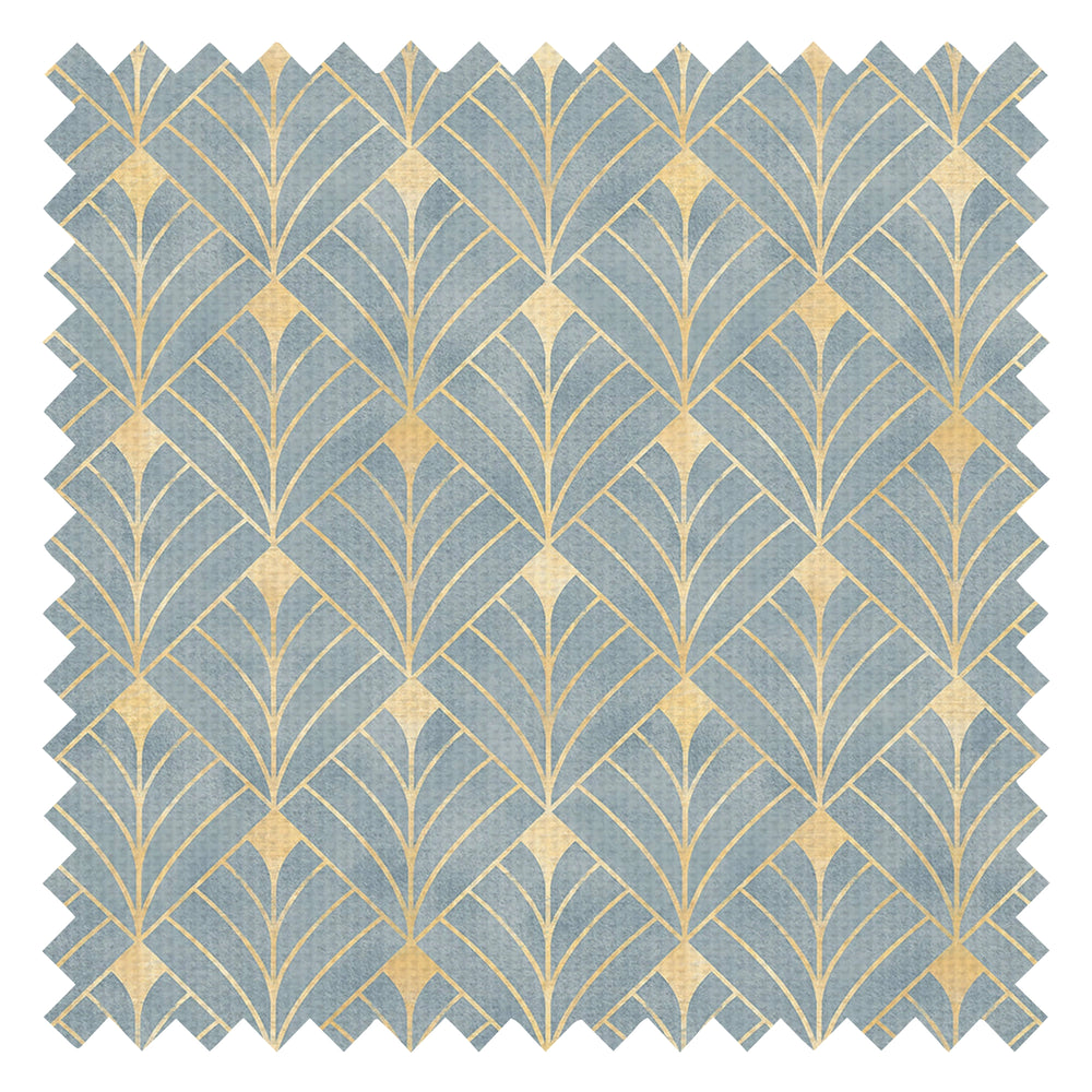 Gatsby Fabric in Mineral and Vintage Gold