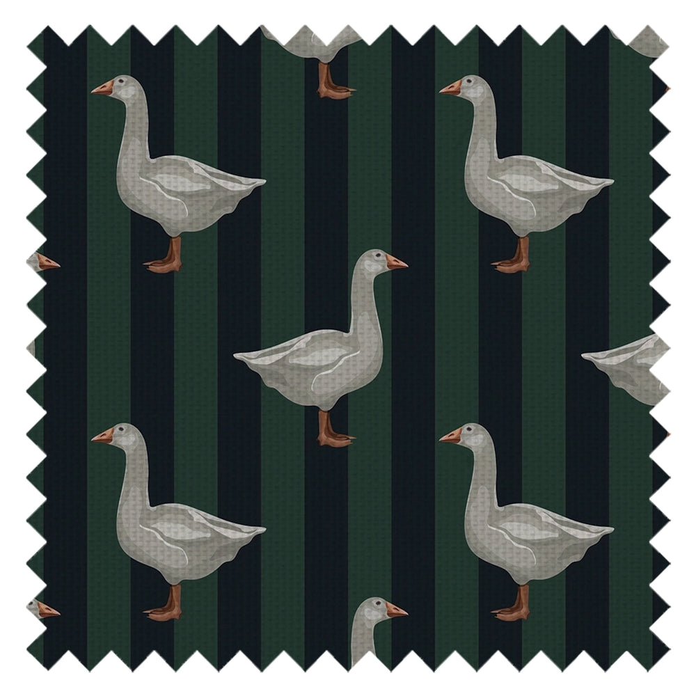 Guard Goose Fabric in Oxford Blue and Pine Green