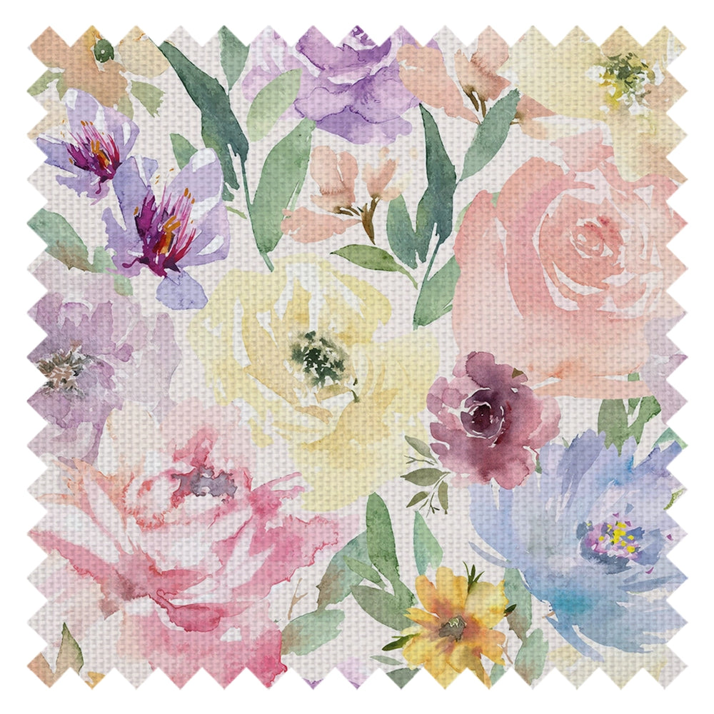 Bouquet De Fleurs Fabric in Watercolour Spring Pastels