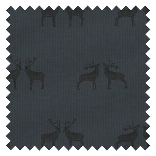 Majestic Stag Fabric in Oxford Blue