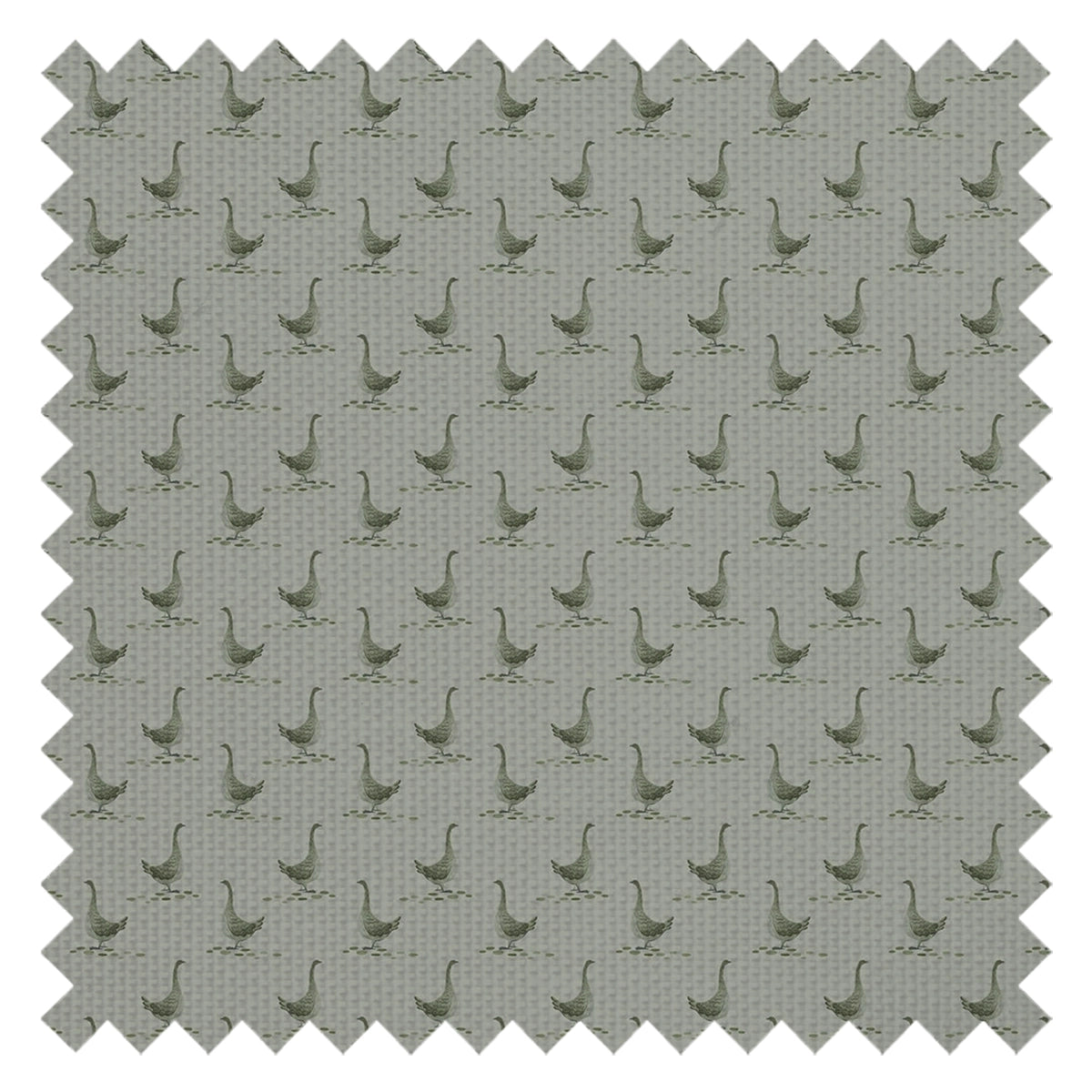 Mother Goose Fabric in Gentleman Green and Warm Grey