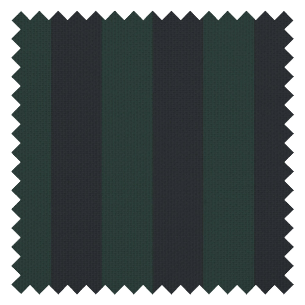 Regent Stripe Fabric in Oxford Blue and Pine Green