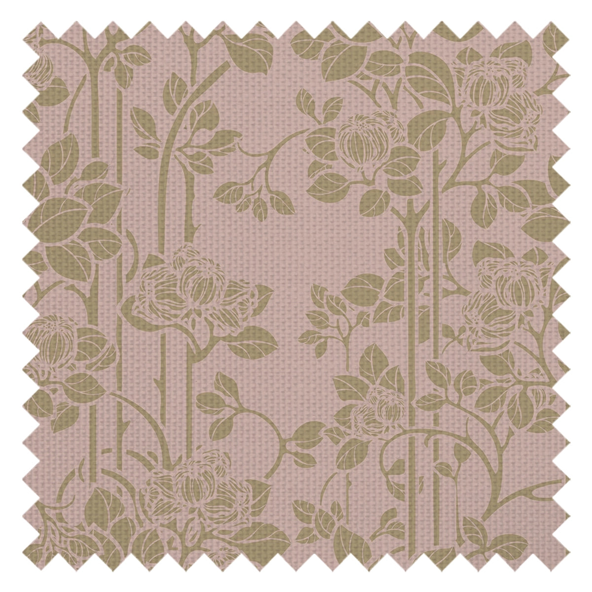 Garden Trellis Fabric in Dusty Pink and Gold
