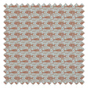 Catch of the Day Fabric in Autumn Spice on Duck Egg