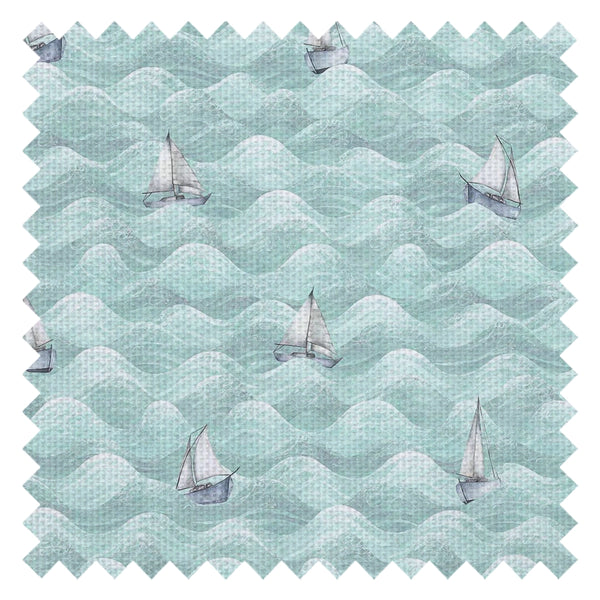 High Tide Fabric in Duck Egg