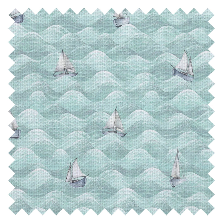 High Tide Fabric in Duck Egg