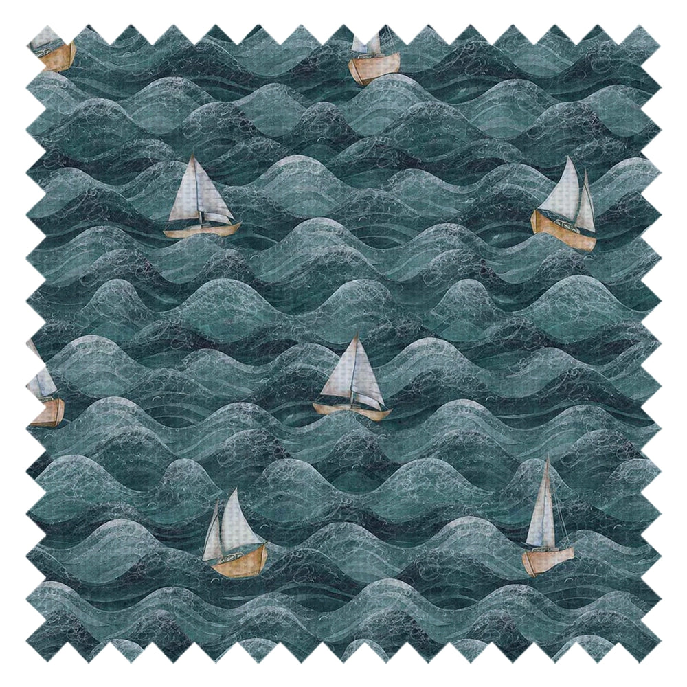 High Tide Fabric in Teal