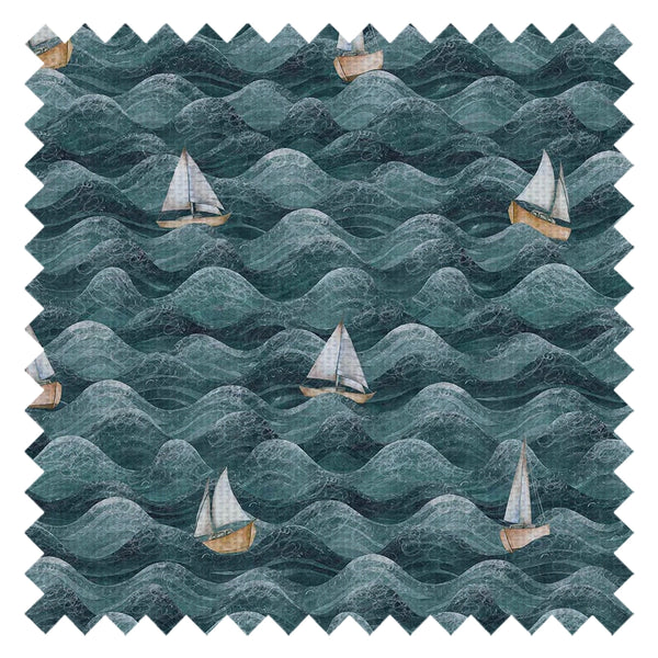 High Tide Fabric in Teal