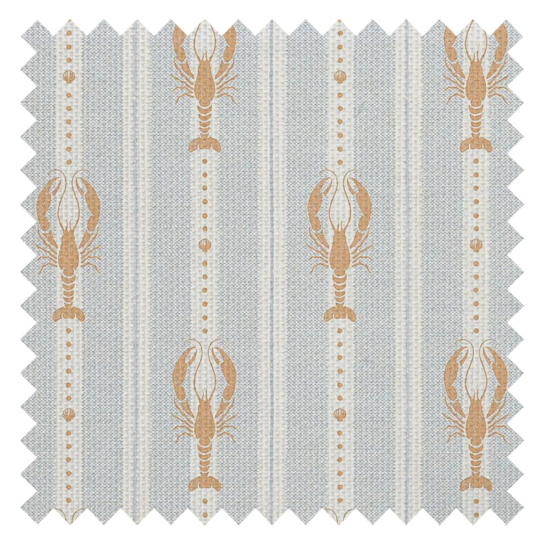 Jersey Lobster Fabric in Peach and Mineral Mist