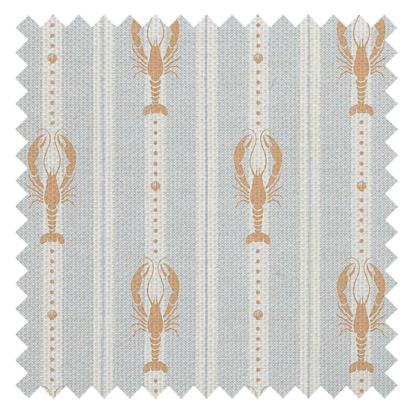 Jersey Lobster Fabric in Peach and Mineral Mist
