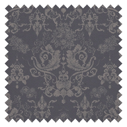 Bridgerton Damask Fabric in Slate and Vintage Grey