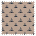 Sail Away Fabric in Classic Navy on Soft Spice