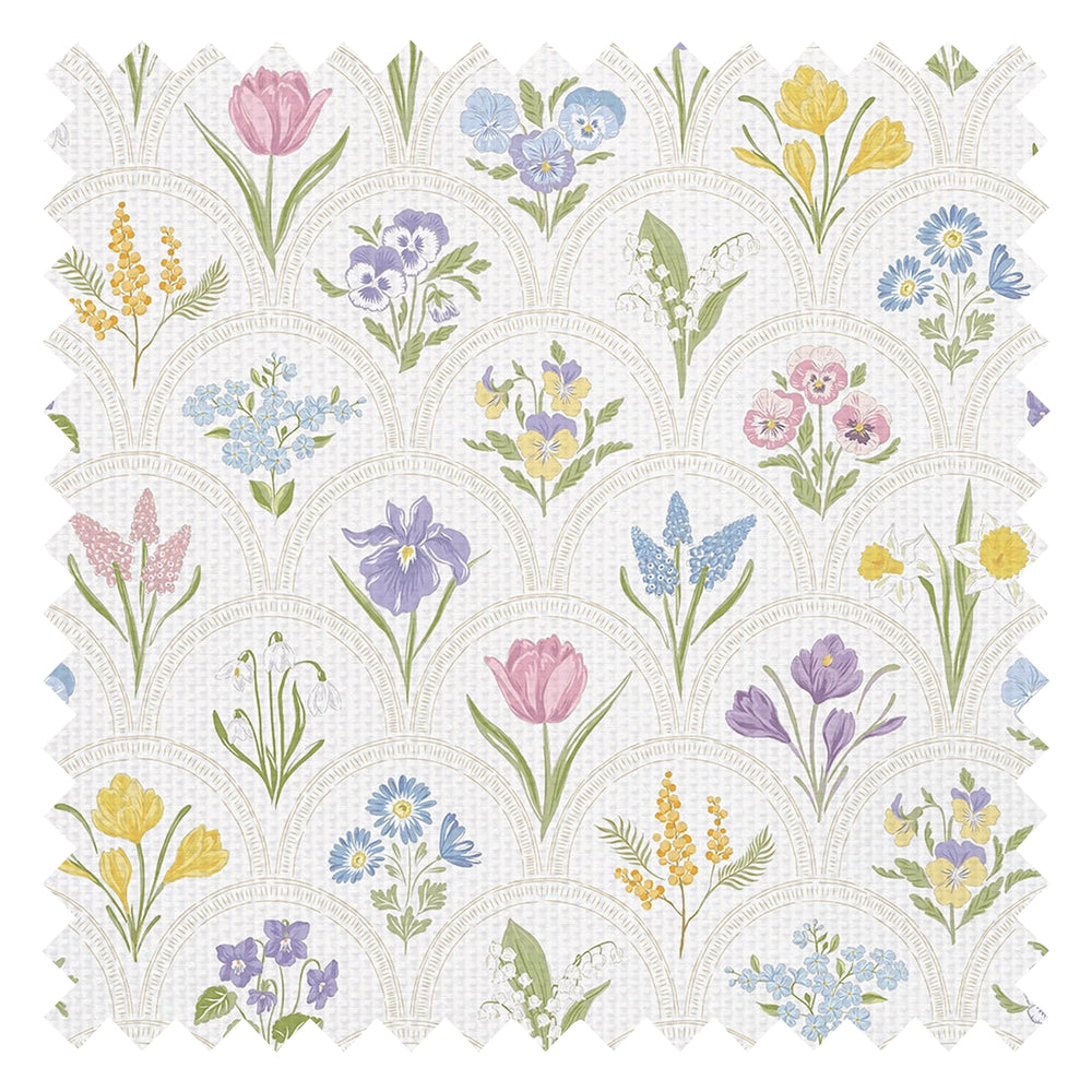 Flowers for Victoria Fabric in Country Pastels
