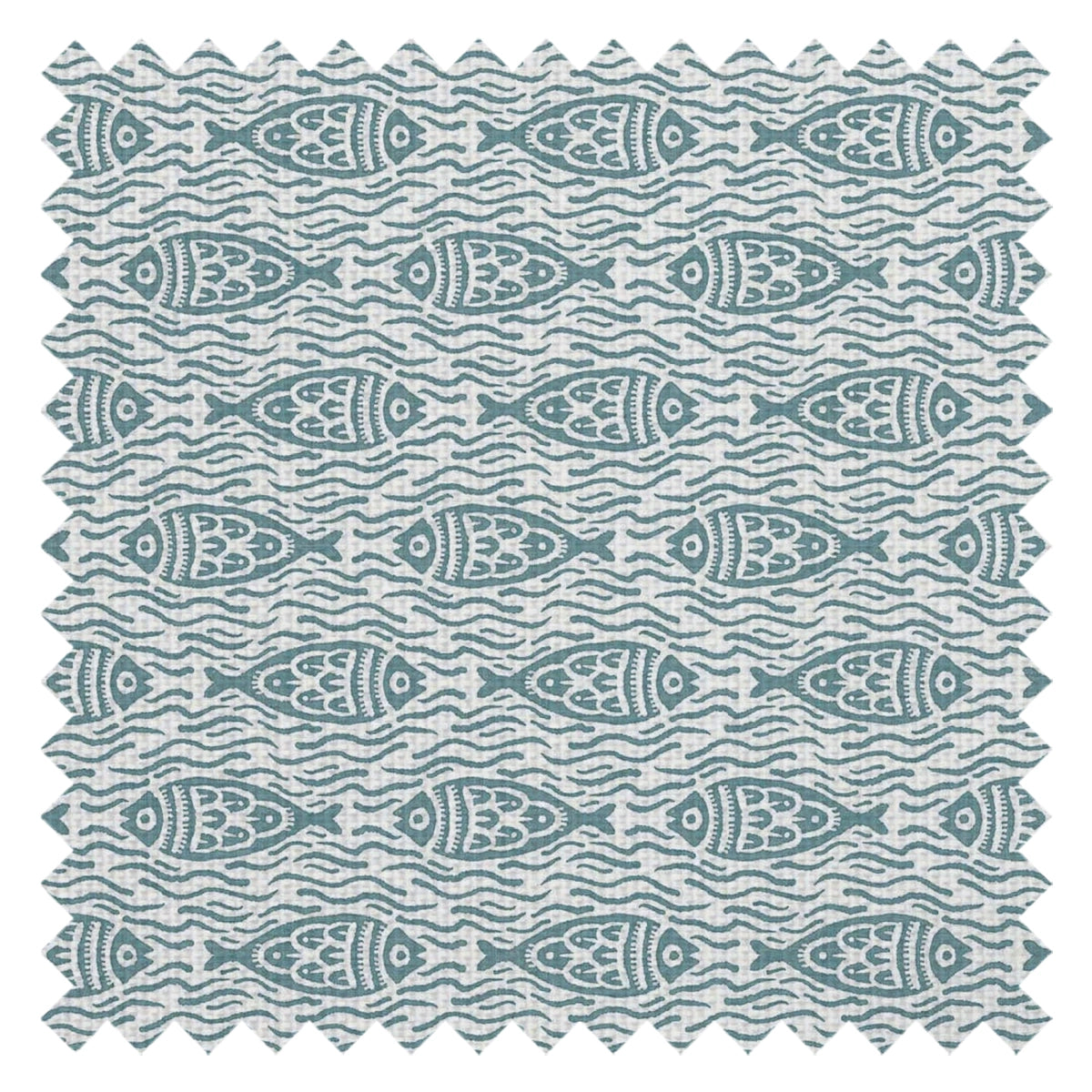 Sea of Bream Fabric in Teal