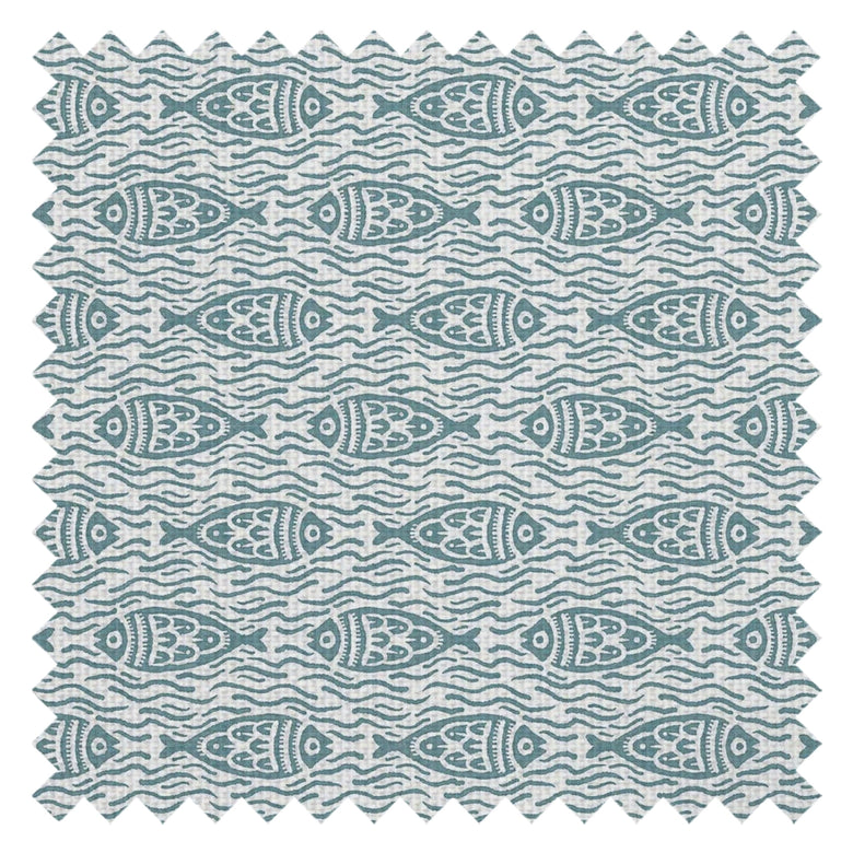 Sea of Bream Fabric in Teal
