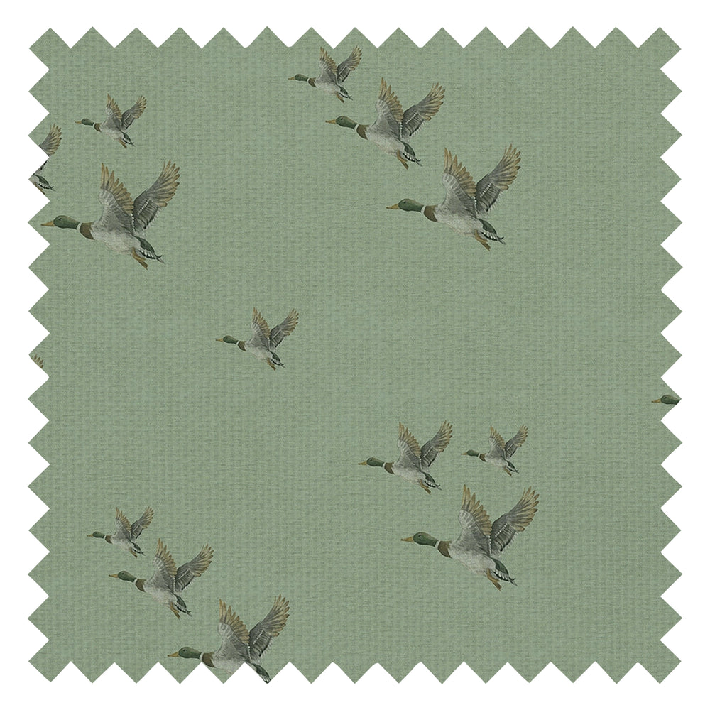The Mallards Fabric in Laurel Green