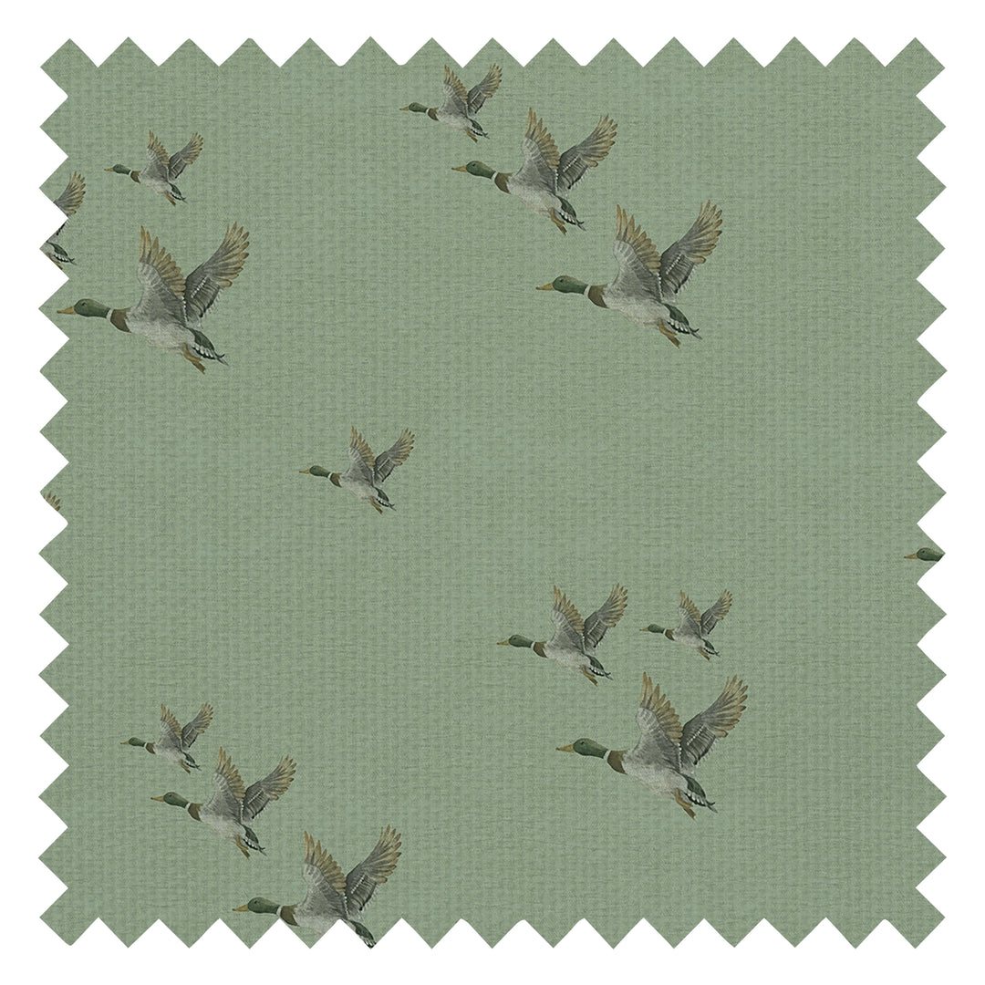 The Mallards Fabric in Laurel Green