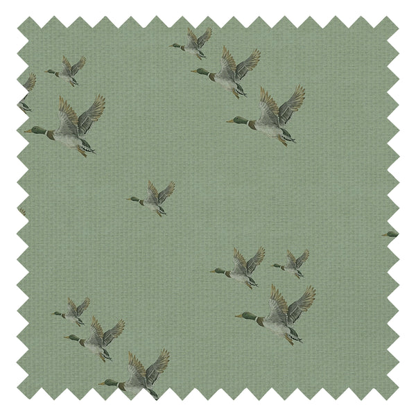 The Mallards Fabric in Laurel Green