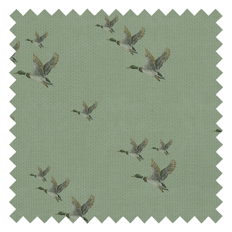The Mallards Fabric in Laurel Green