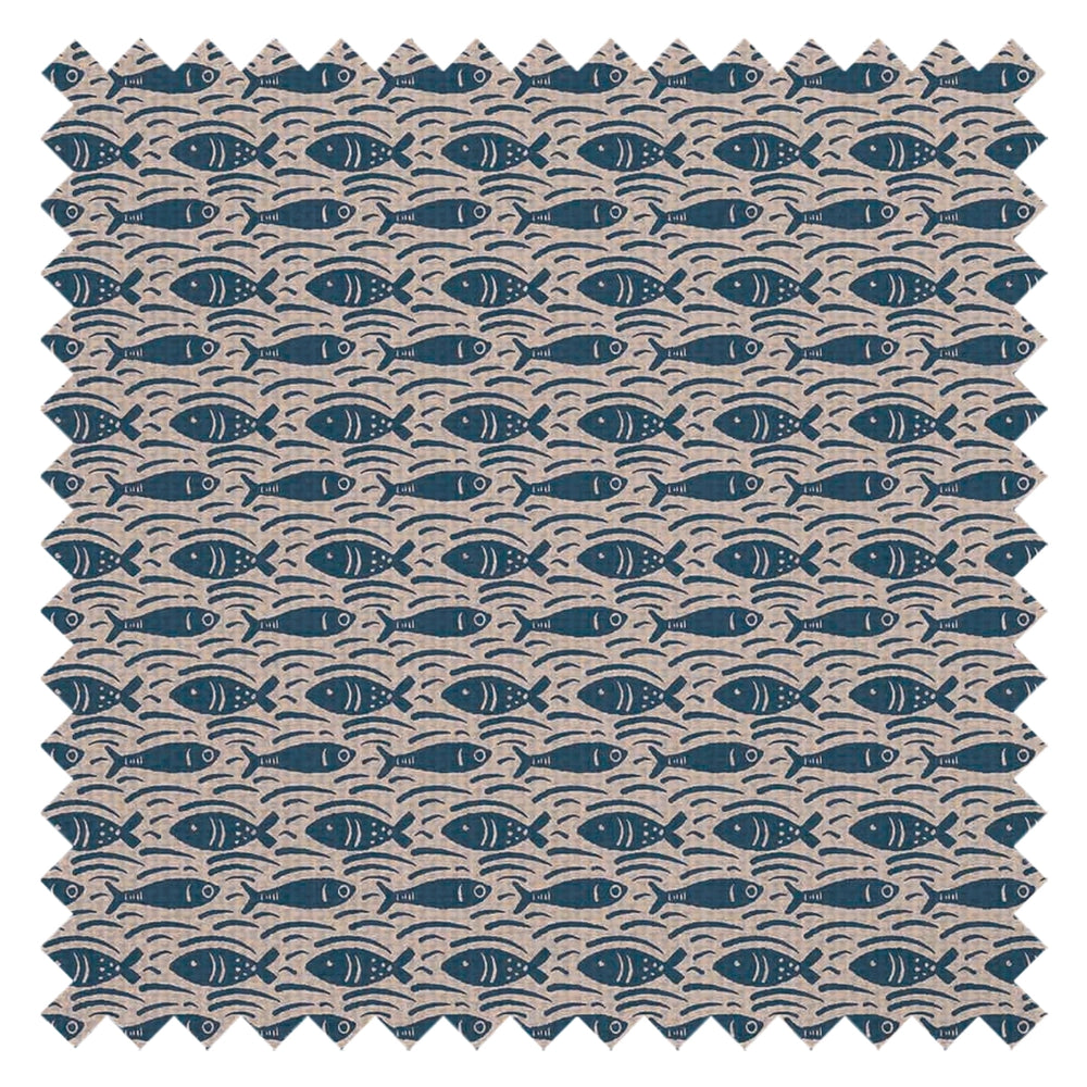 Catch of the Day Fabric in Classic Navy on Lady Coral