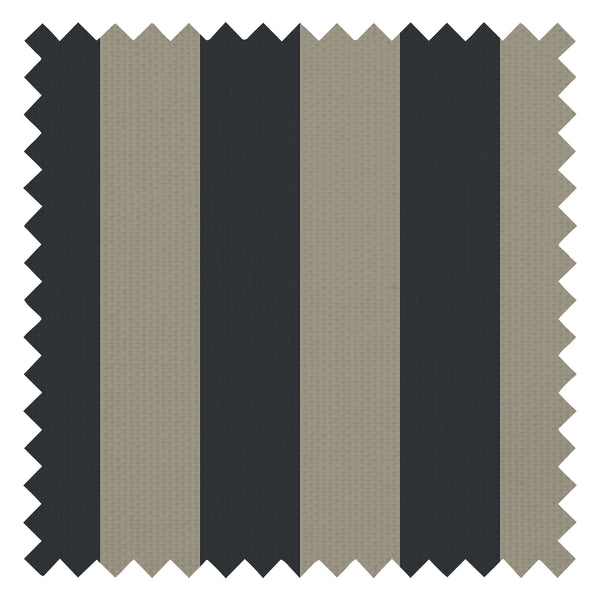 Regent Stripe Fabric in Oxford Blue and Warm Grey