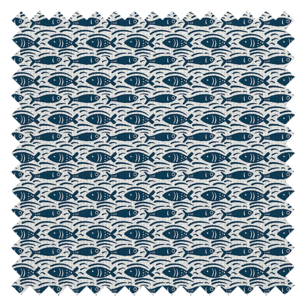 Catch of the Day Fabric in Classic Navy