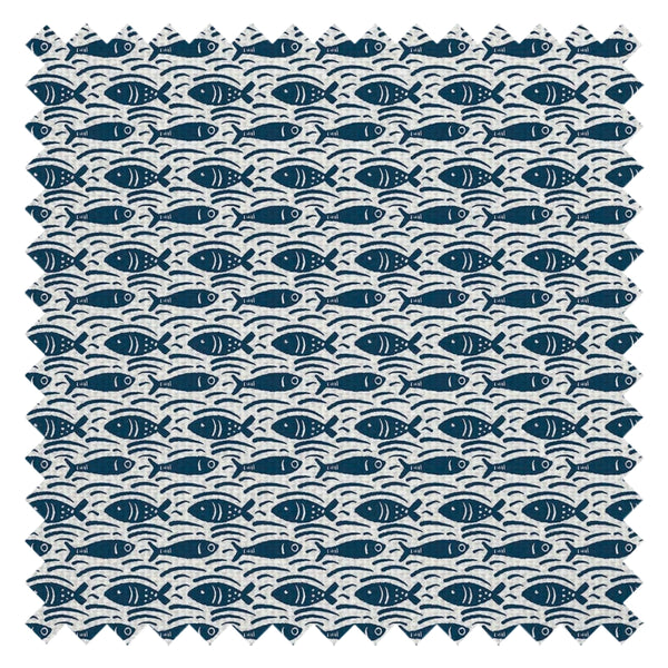 Catch of the Day Fabric in Classic Navy