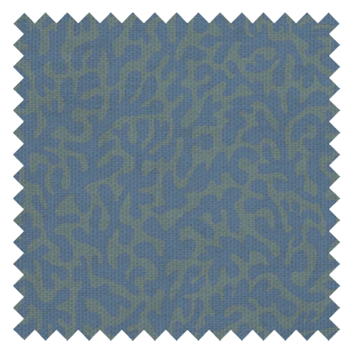Coral Cove Fabric in Cornflower Blue and Rustic Green
