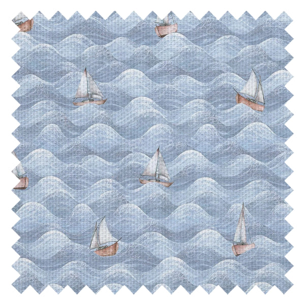 High Tide Fabric in Cornflower Blue