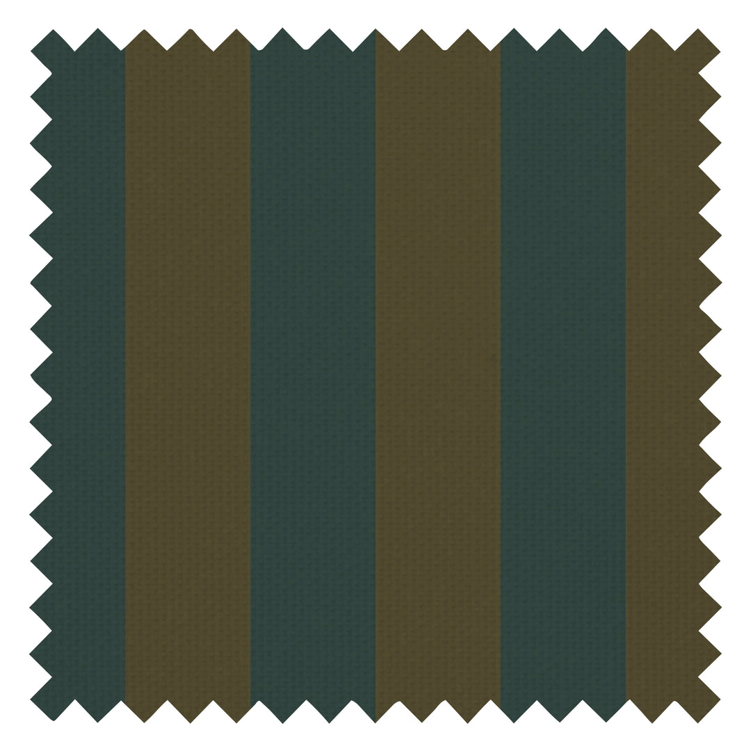 Regent Stripe Fabric in Gentleman Green and Pine Green