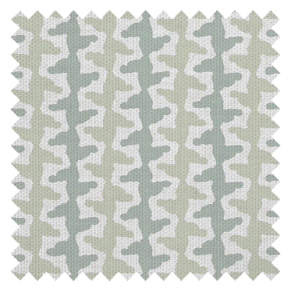 Morning Shore Fabric in Slow Cooked Sage and Rustic Green