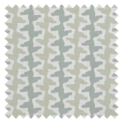 Morning Shore Fabric in Slow Cooked Sage and Rustic Green