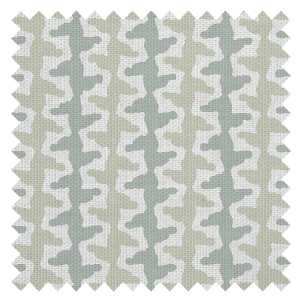 Morning Shore Fabric in Slow Cooked Sage and Rustic Green