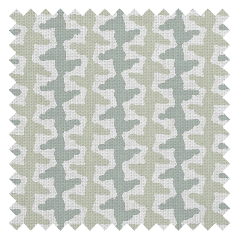 Morning Shore Fabric in Slow Cooked Sage and Rustic Green