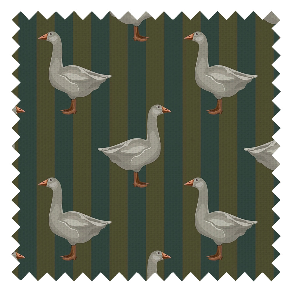 Guard Goose Fabric in Gentleman Green and Pine Green