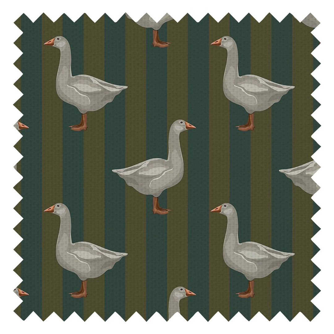 Guard Goose Fabric in Gentleman Green and Pine Green