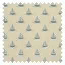 Sail Away Fabric in Teal on Lemon Meringue