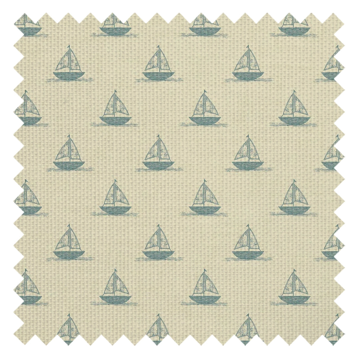 Sail Away Fabric in Teal on Lemon Meringue