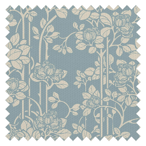 Garden Trellis Fabric in Mineral and Vintage Cream