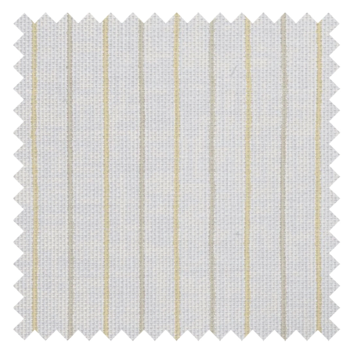 Shoreline Stripes Fabric in Lemon Meringue and Gold on Pearl White