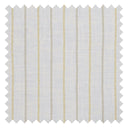 Shoreline Stripes Fabric in Lemon Meringue and Gold on Pearl White