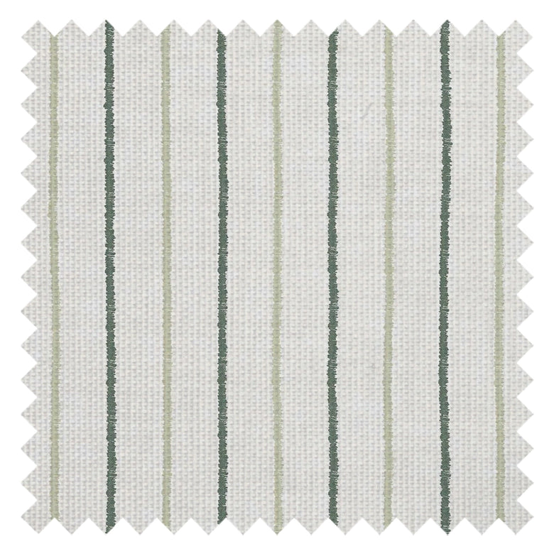 Shoreline Stripes Fabric in Slow Cooked Sage and Rustic Green on Sand